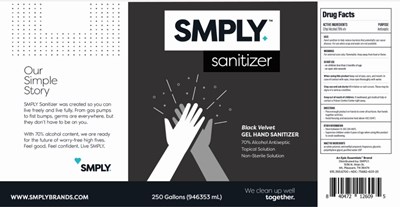 SMPLY Black Velvet Hand Sanitizer - Black Velvet 250G